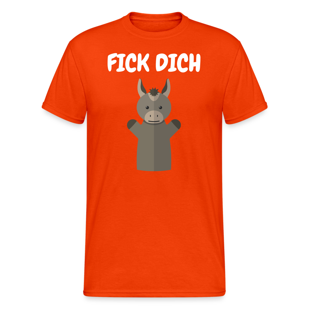 SSW1999 Tshirt FICK DICH Esel - kräftig Orange
