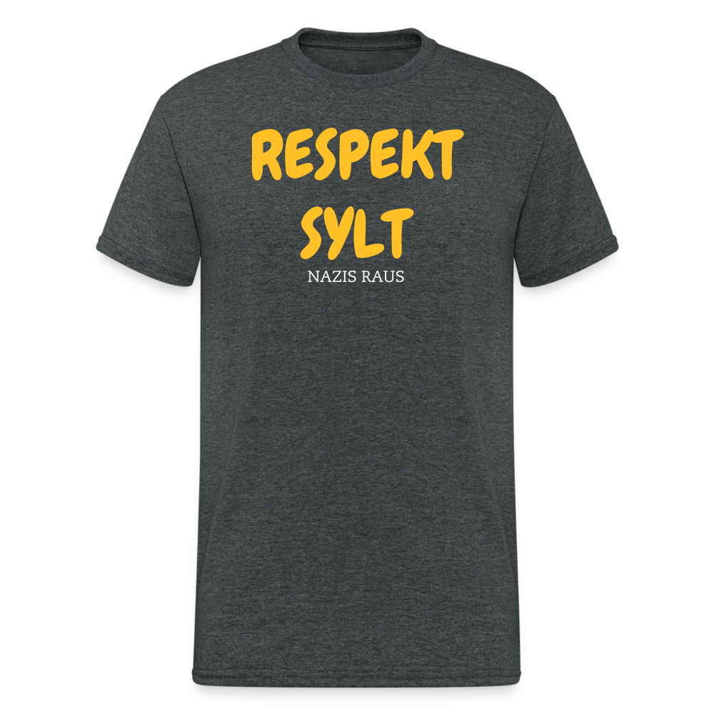SSW2010 Tshirt RESPEKT SYLT NAZIS RAUS - Dunkelgrau meliert