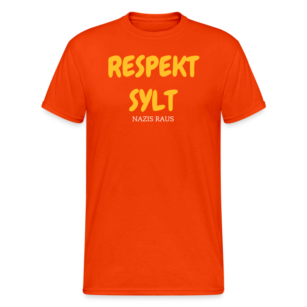 SSW2010 Tshirt RESPEKT SYLT NAZIS RAUS - kräftig Orange