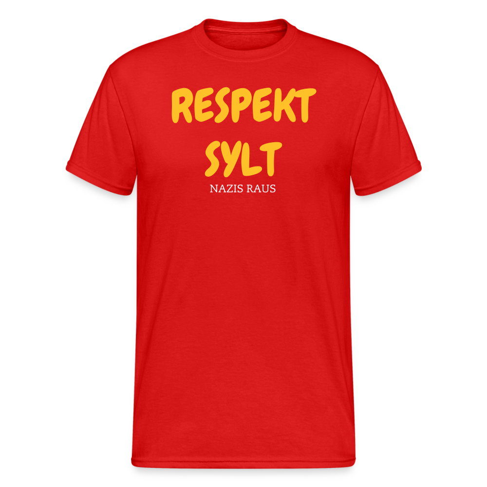 SSW2010 Tshirt RESPEKT SYLT NAZIS RAUS - Rot