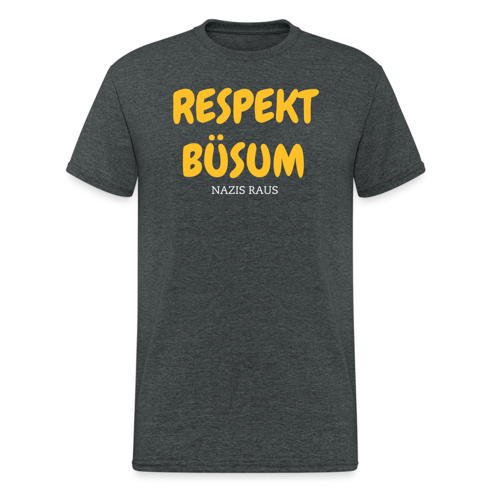 SSW2011 Tshirt RESPEKT BÜSUM NAZIS RAUS - Dunkelgrau meliert