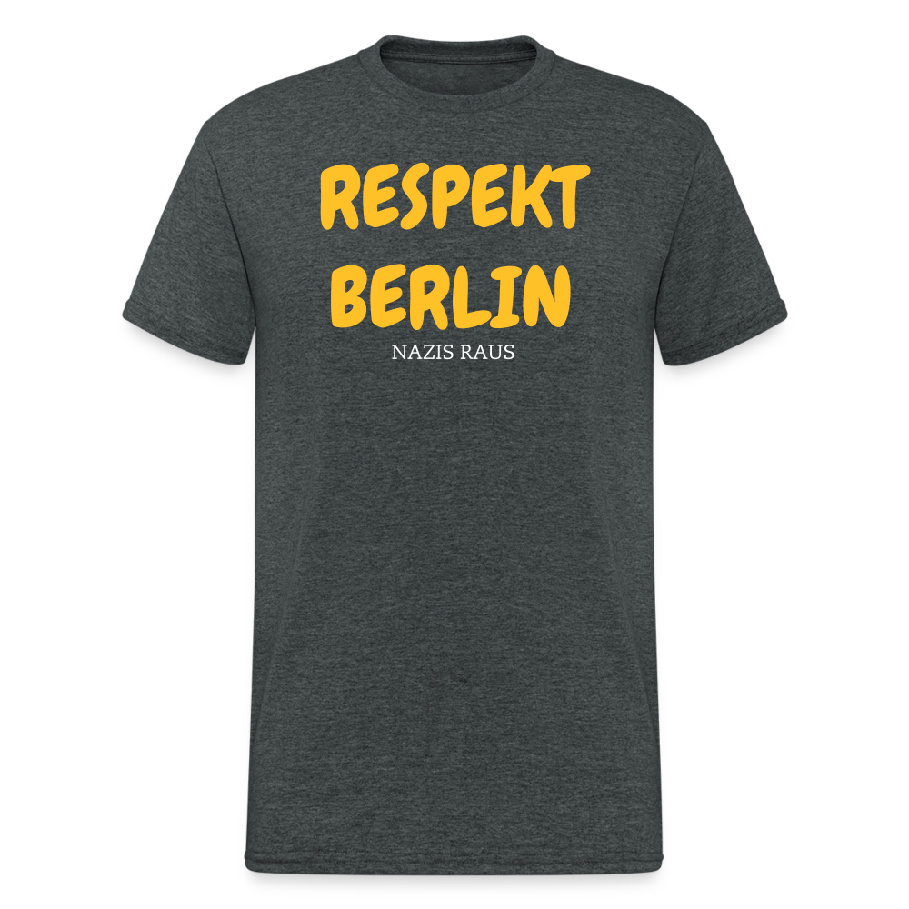 SSW2012 Tshirt RESPEKT BERLIN NAZIS RAUS - Dunkelgrau meliert