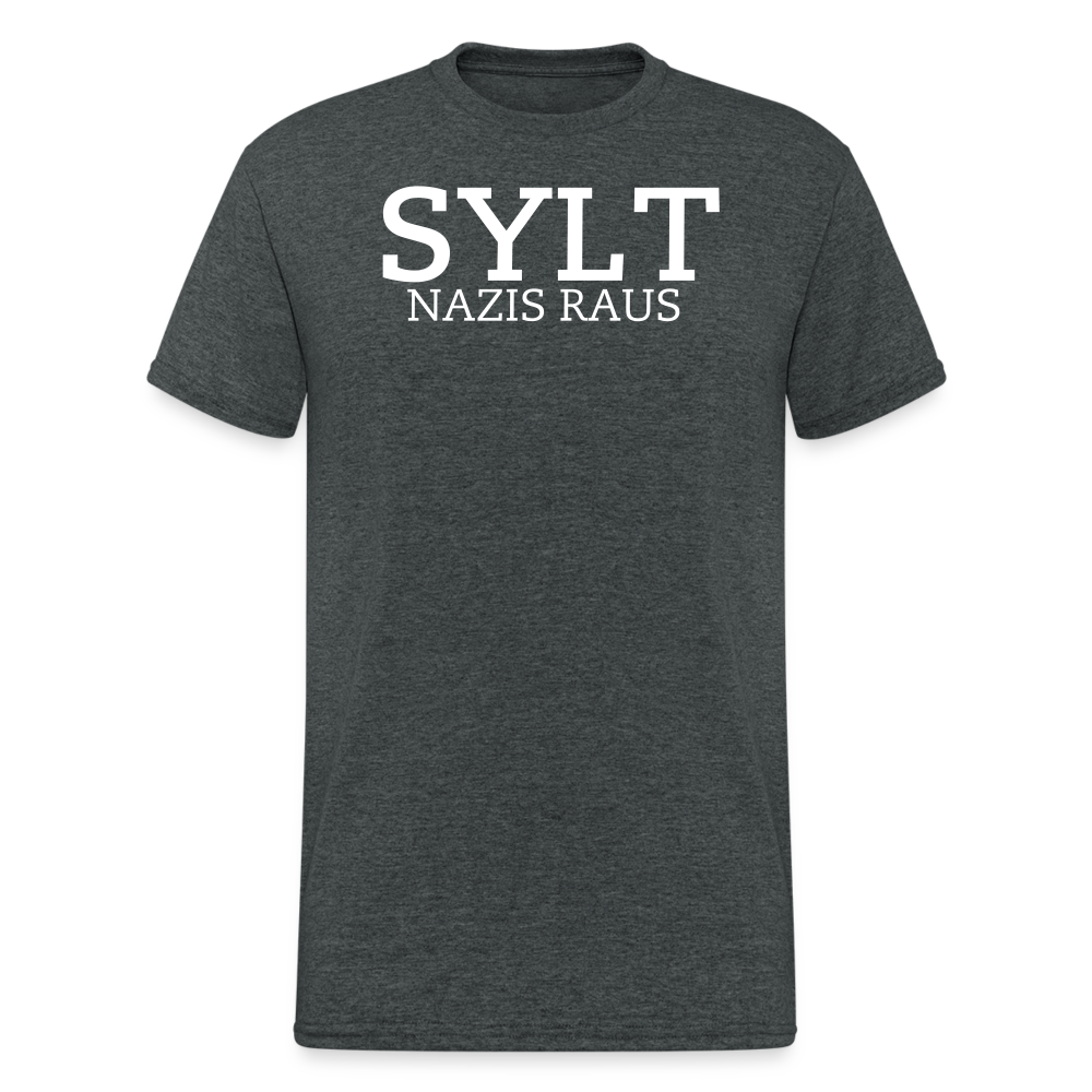 SSW2013 Tshirt SYLT NAZIS RAUS - Dunkelgrau meliert