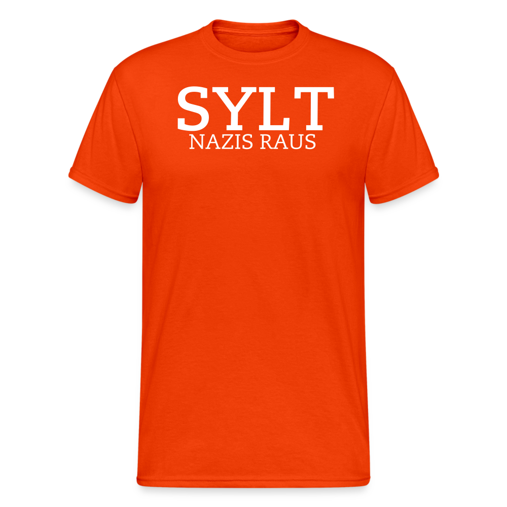 SSW2013 Tshirt SYLT NAZIS RAUS - kräftig Orange