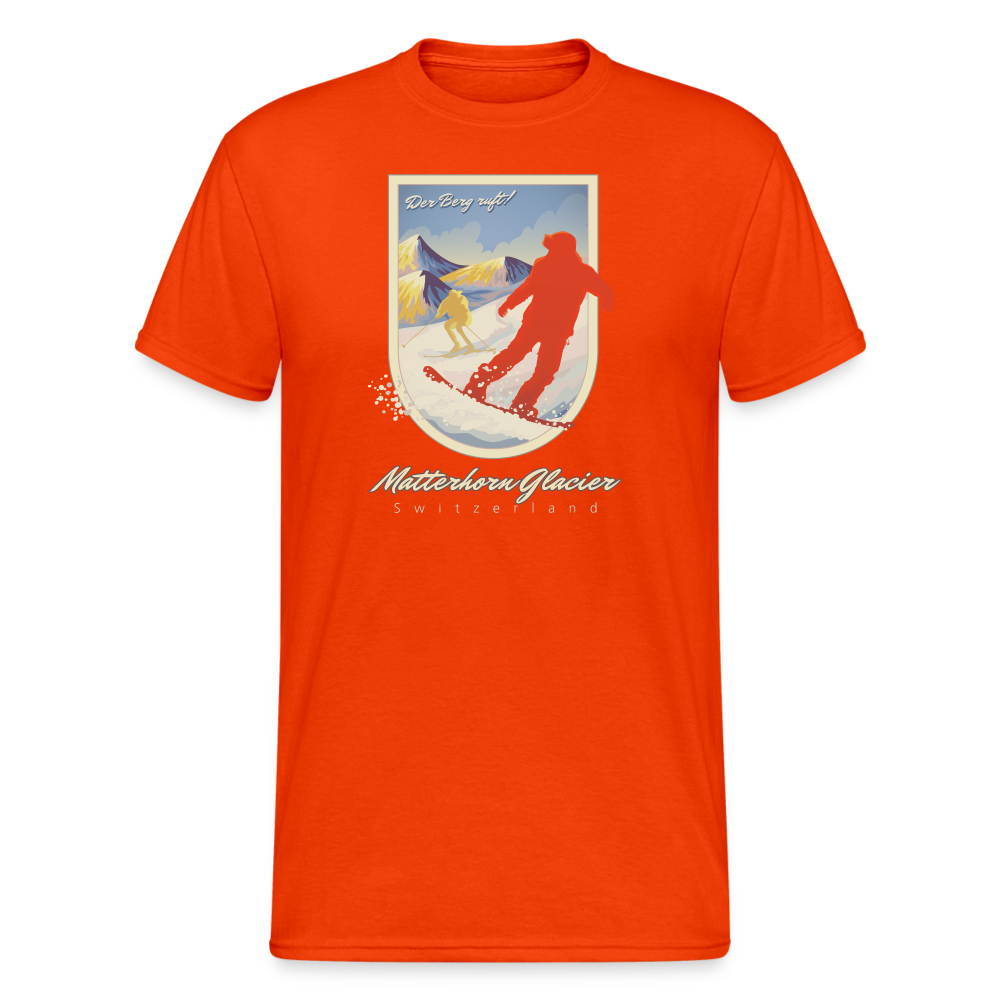 SSW2017 Tshirt Matterhorn Gletscher, Schweiz - kräftig Orange