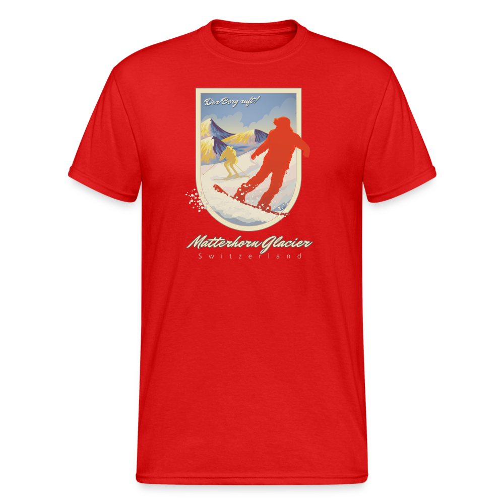 SSW2017 Tshirt Matterhorn Gletscher, Schweiz - Rot