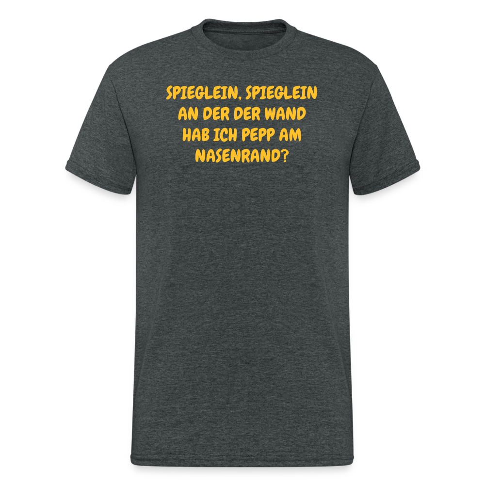 SSW2030 Tshirt SPIEGLEIN, SPIEGLEIN AN DER DER WAND HAB ICH PEPP AM NASENRAND? - Dunkelgrau meliert