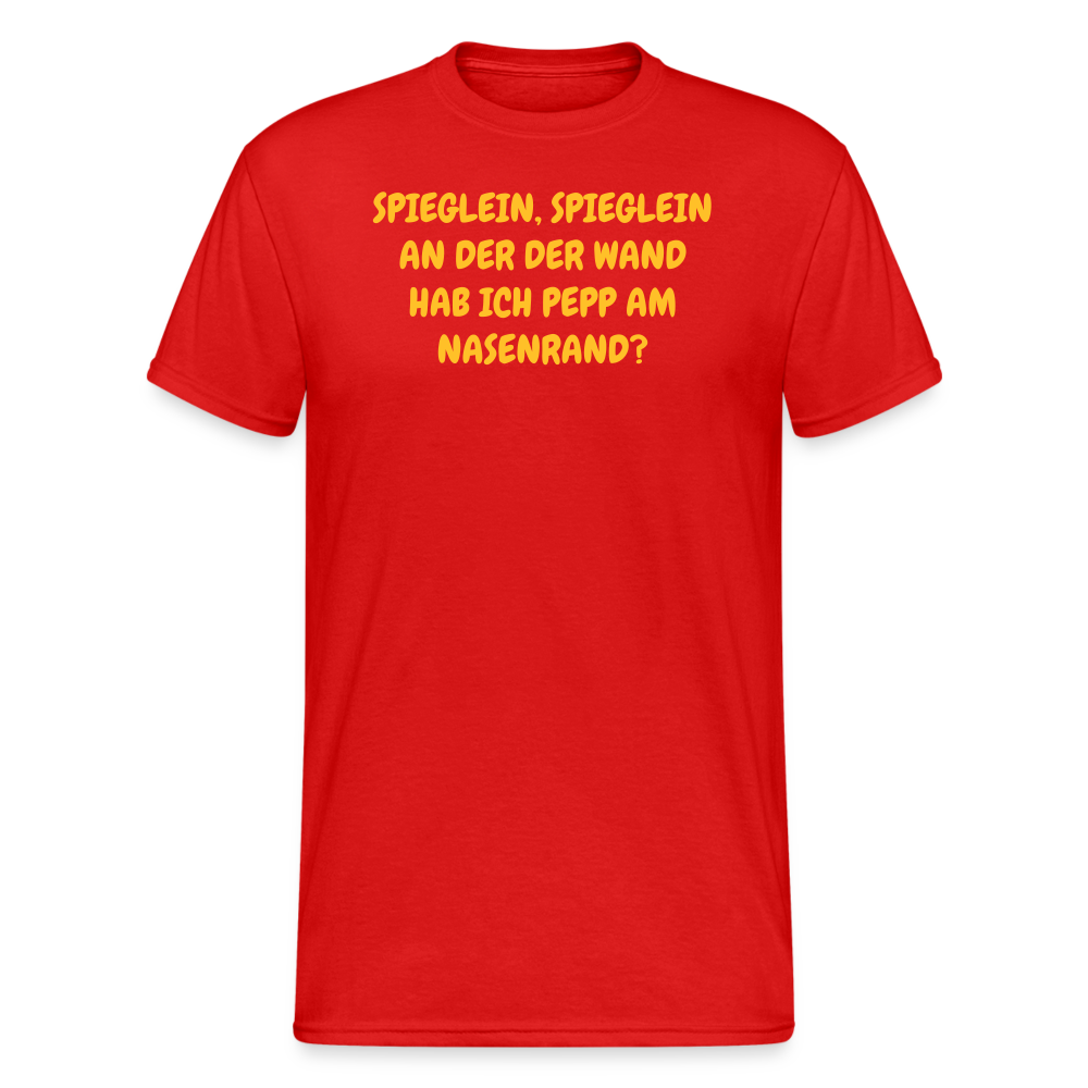 SSW2030 Tshirt SPIEGLEIN, SPIEGLEIN AN DER DER WAND HAB ICH PEPP AM NASENRAND? - Rot