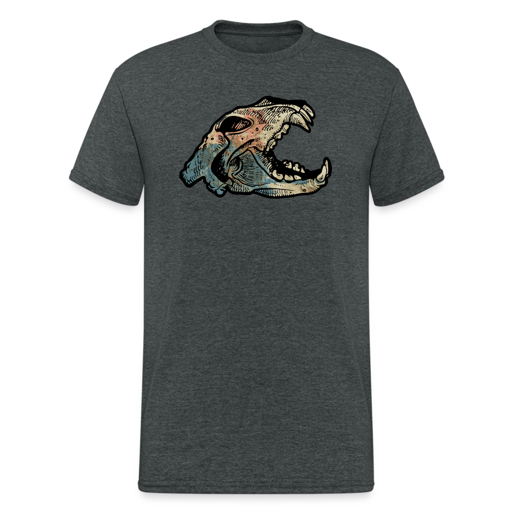 SSW2040 Tshirt Tigerschädel - Dunkelgrau meliert