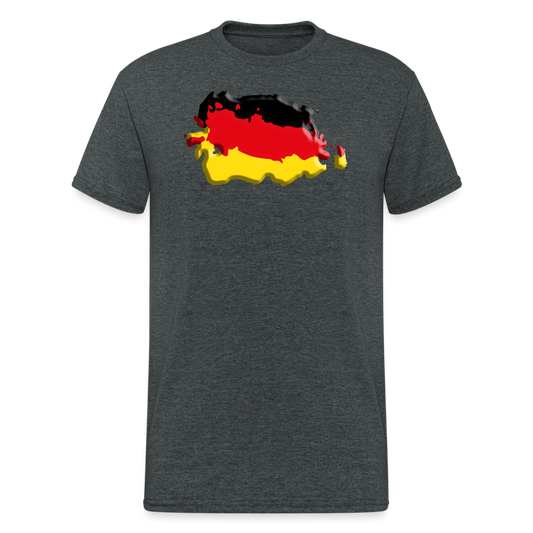 SSW2121 Deutsche Vintage Flagge 3D - Dunkelgrau meliert