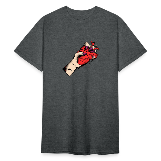 SSW2161 Hand Herz - Dunkelgrau meliert