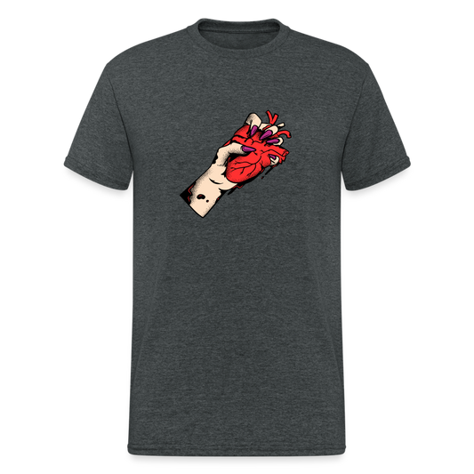 SSW2161 Hand Herz - Dunkelgrau meliert