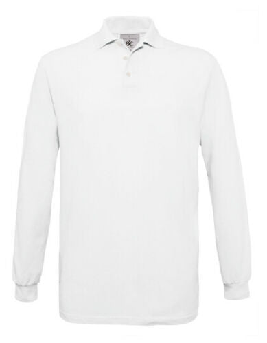 1x Polo Safran / Unisex weiß Langarm Gr.S