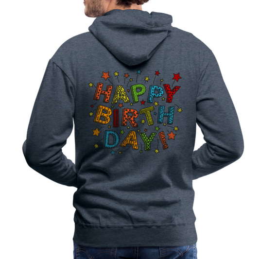 Men’s Premium Hoodie Happy Birth Day - Jeansblau