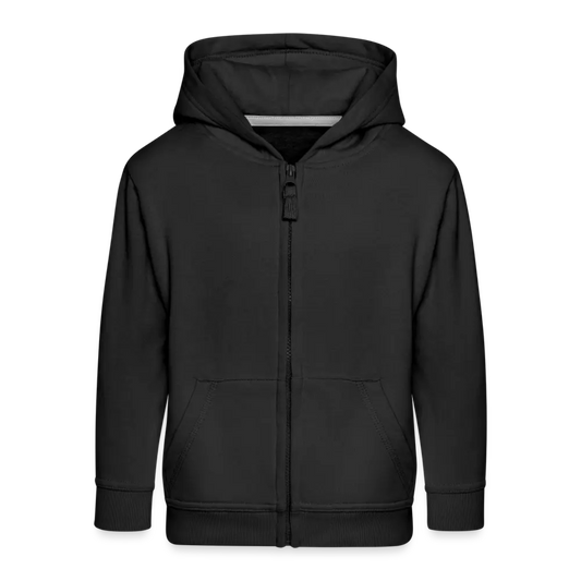 Kinder Premium Kapuzenjacke Regenbogen Giraffe - Schwarz