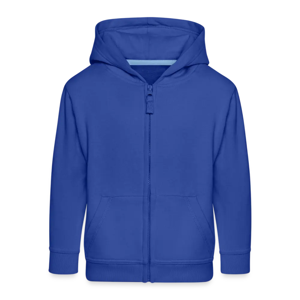 Kinder Premium Kapuzenjacke Regenbogen Giraffe - Royalblau