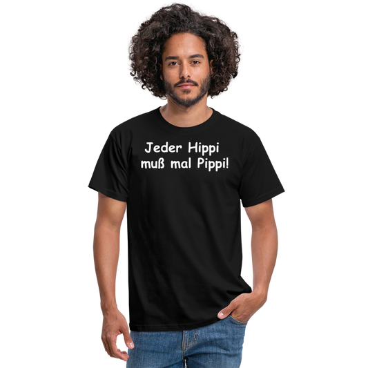 Jeder Hippi muß mal Pippi! - Schwarz
