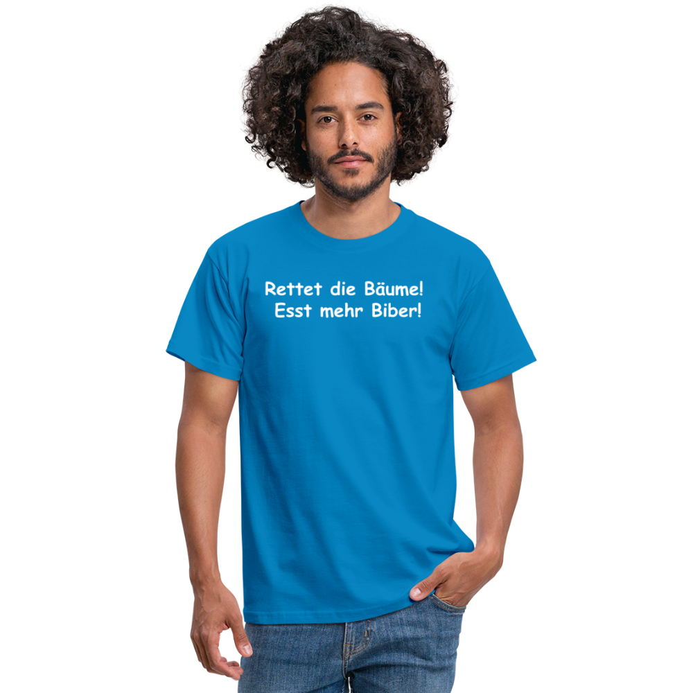 Rettet die Bäume! Esst mehr Biber! - Royalblau