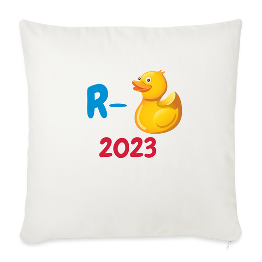 Kissen ENDLICH R- ENTE bunt - Naturweiß