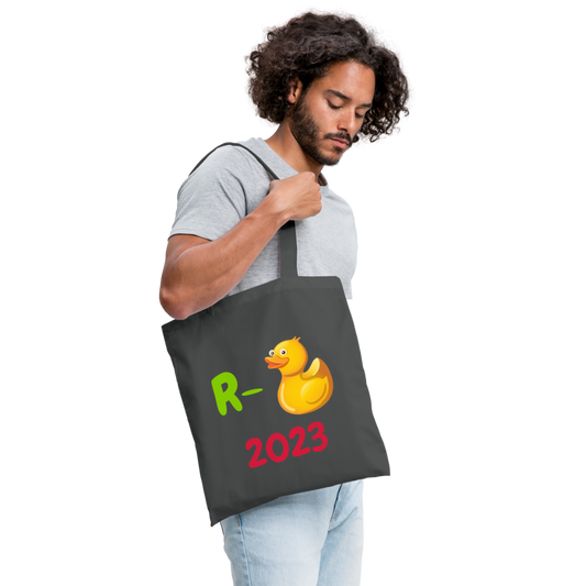 Stoffbeutel ENDLICH R- ENTE bunt - Graphite