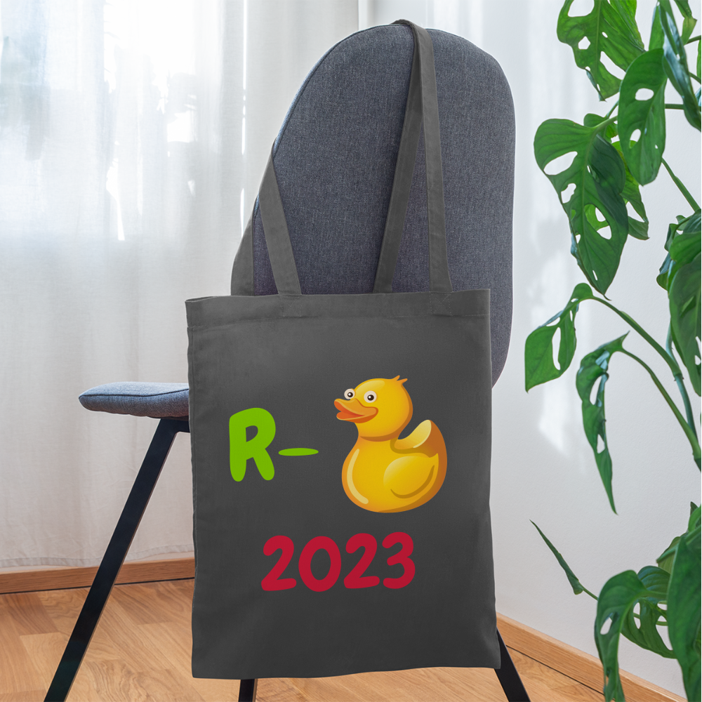 Stoffbeutel ENDLICH R- ENTE bunt - Graphite