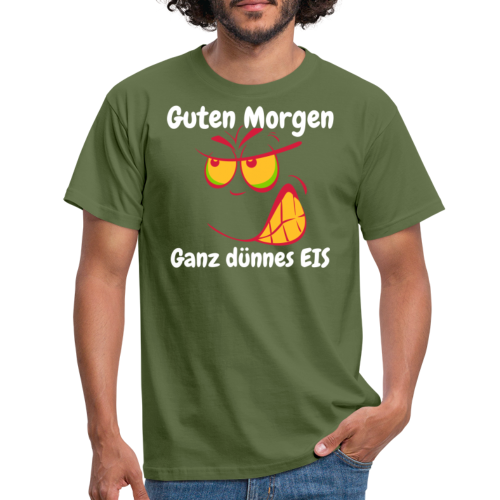 Tshirt Guten Morgen Ganz dünnes EIS - Militärgrün