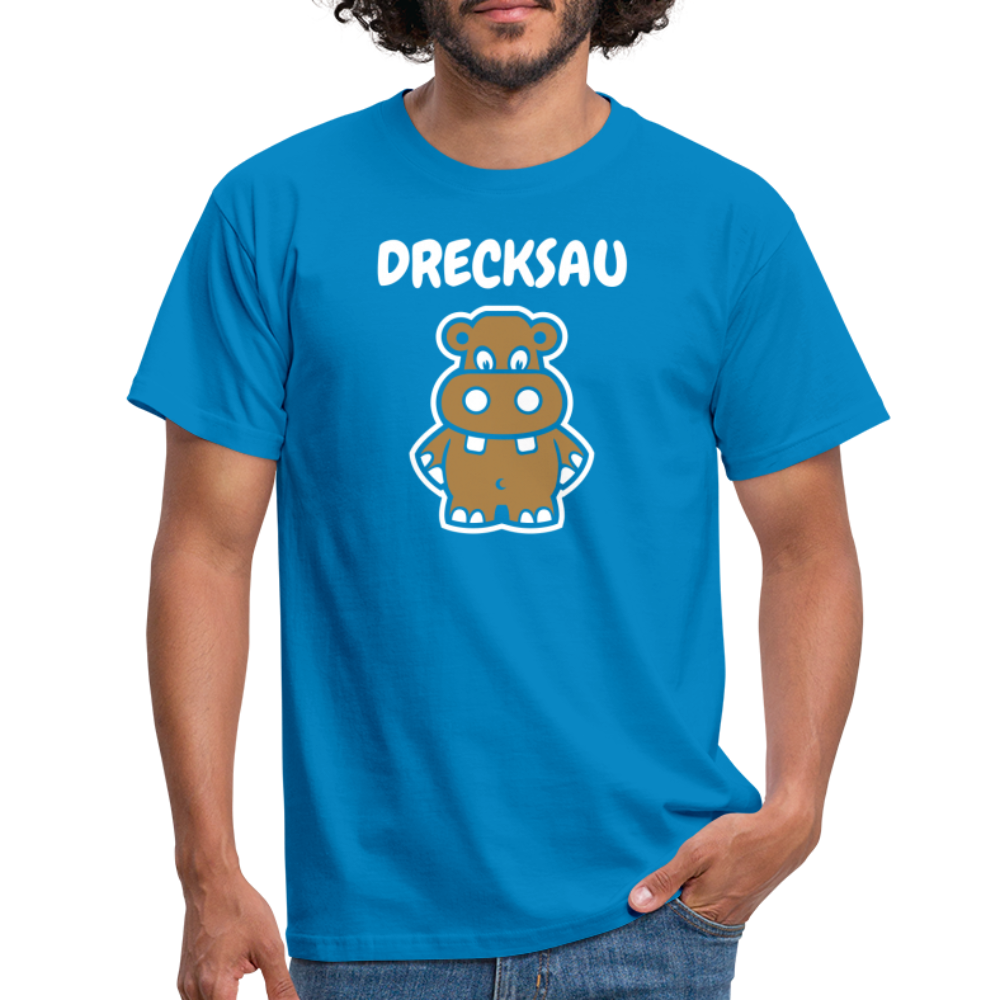 Tshirt Drecksau - Royalblau