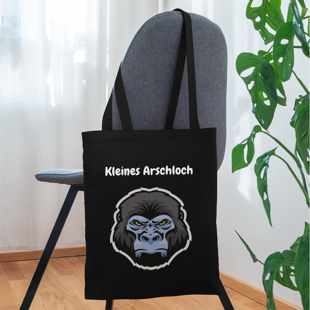 Stoffbeutel Kleines Arschloch - Schwarz