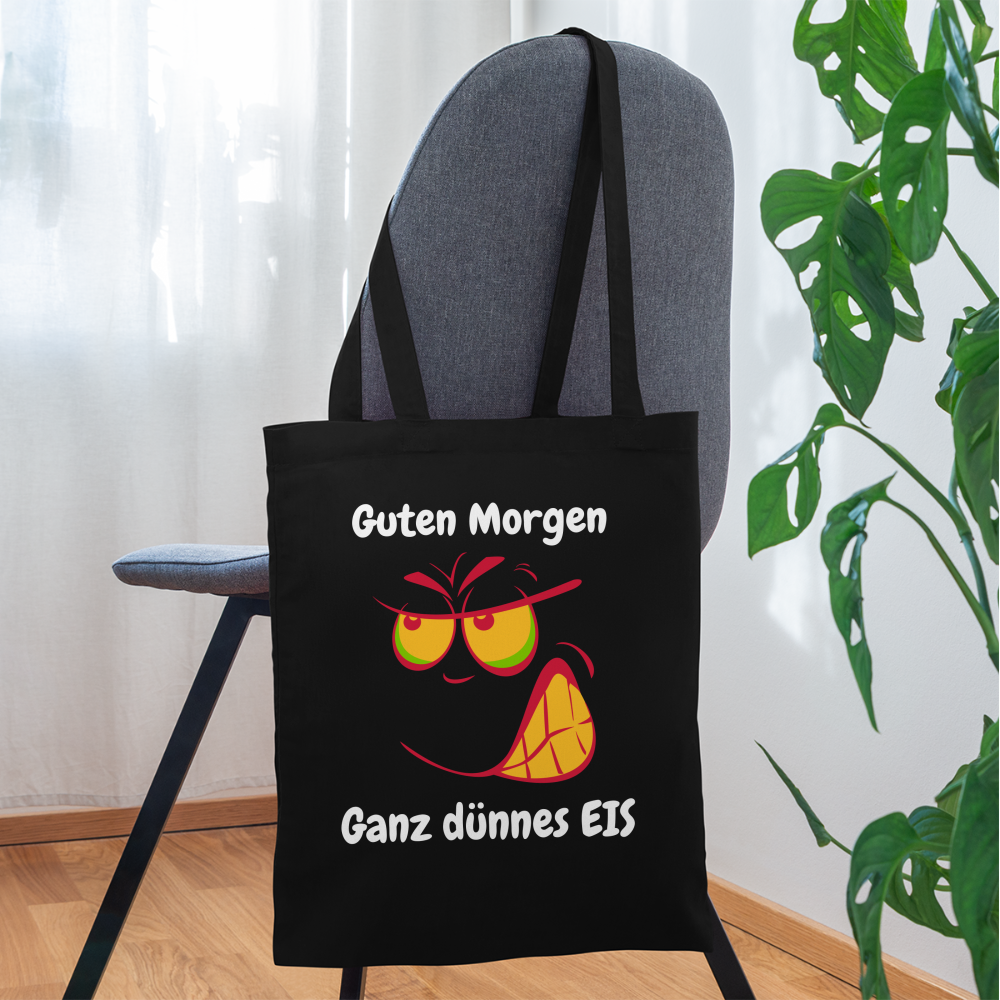 Stoffbeutel Guten Morgen Ganz dünnes EIS - Schwarz