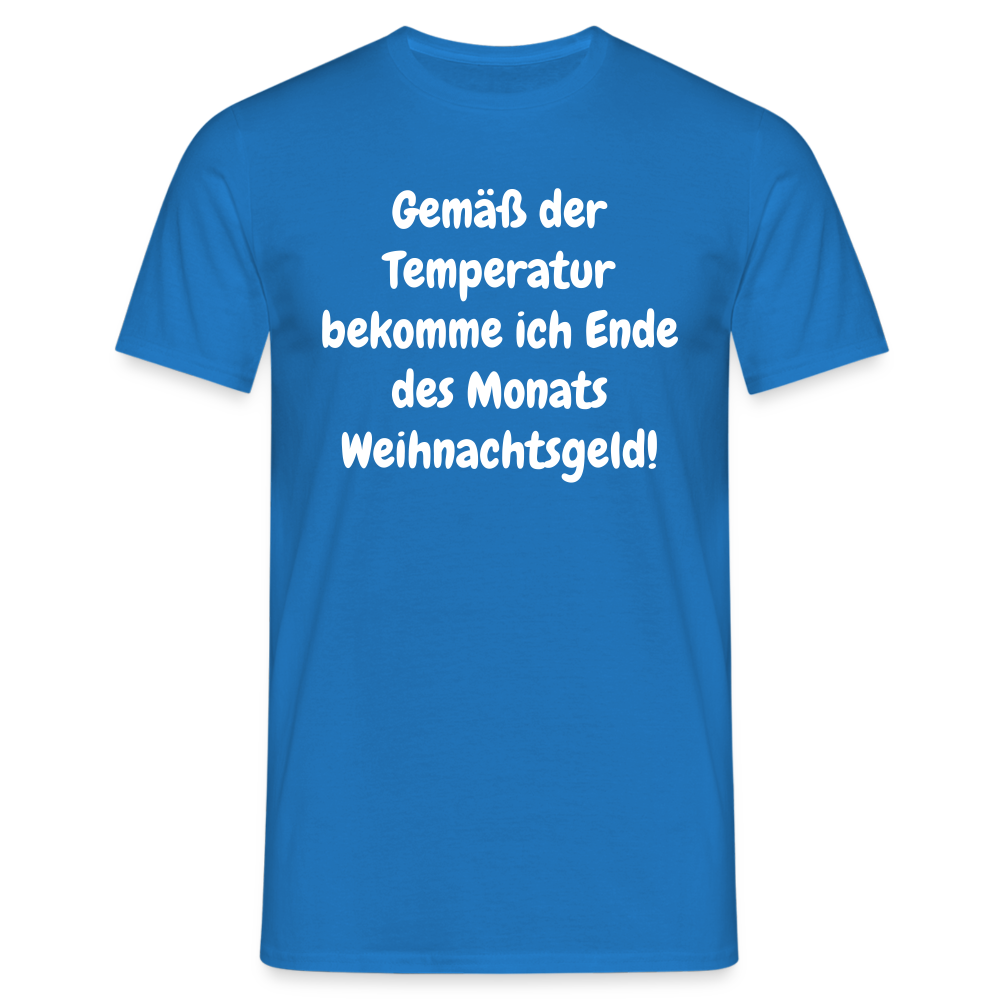 Gemäß der Temperatur bekomme ich Ende des Monats Weihnachtsgeld! - Royalblau