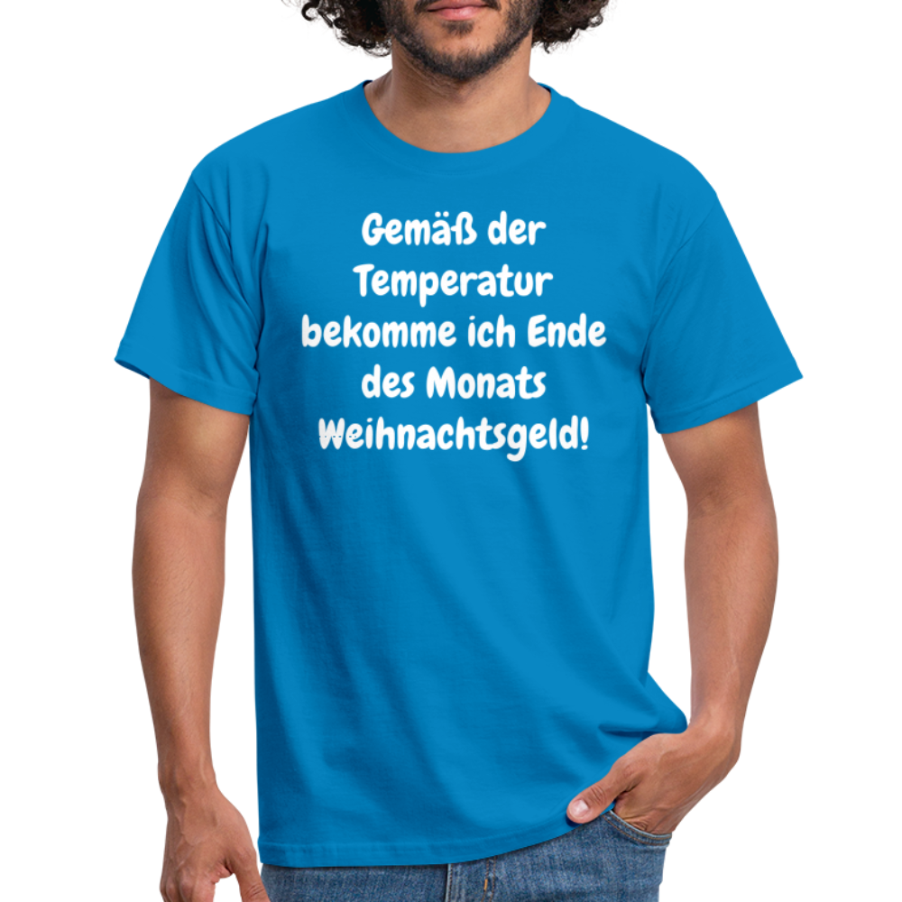 Gemäß der Temperatur bekomme ich Ende des Monats Weihnachtsgeld! - Royalblau