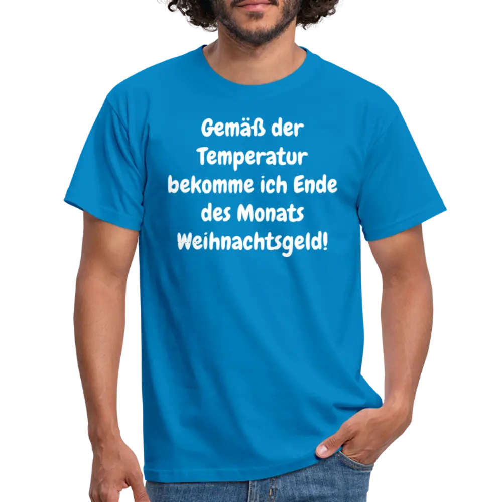 Gemäß der Temperatur bekomme ich Ende des Monats Weihnachtsgeld! - Royalblau