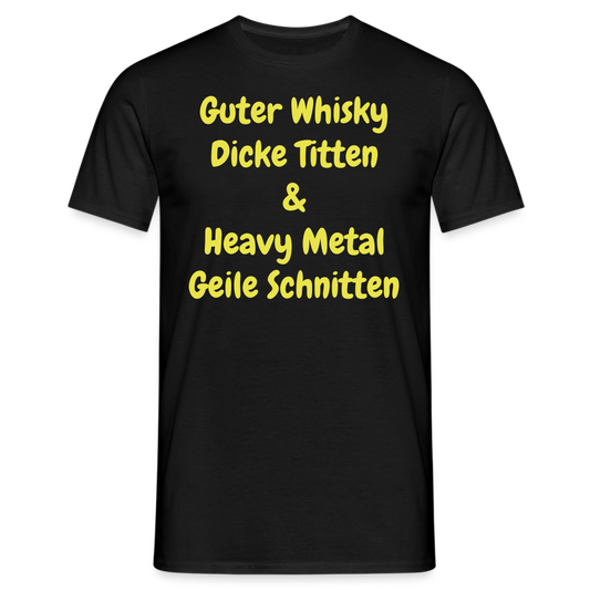 Guter Whisky Dicke Titten & Heavy Metal Geile Schnitten - Schwarz