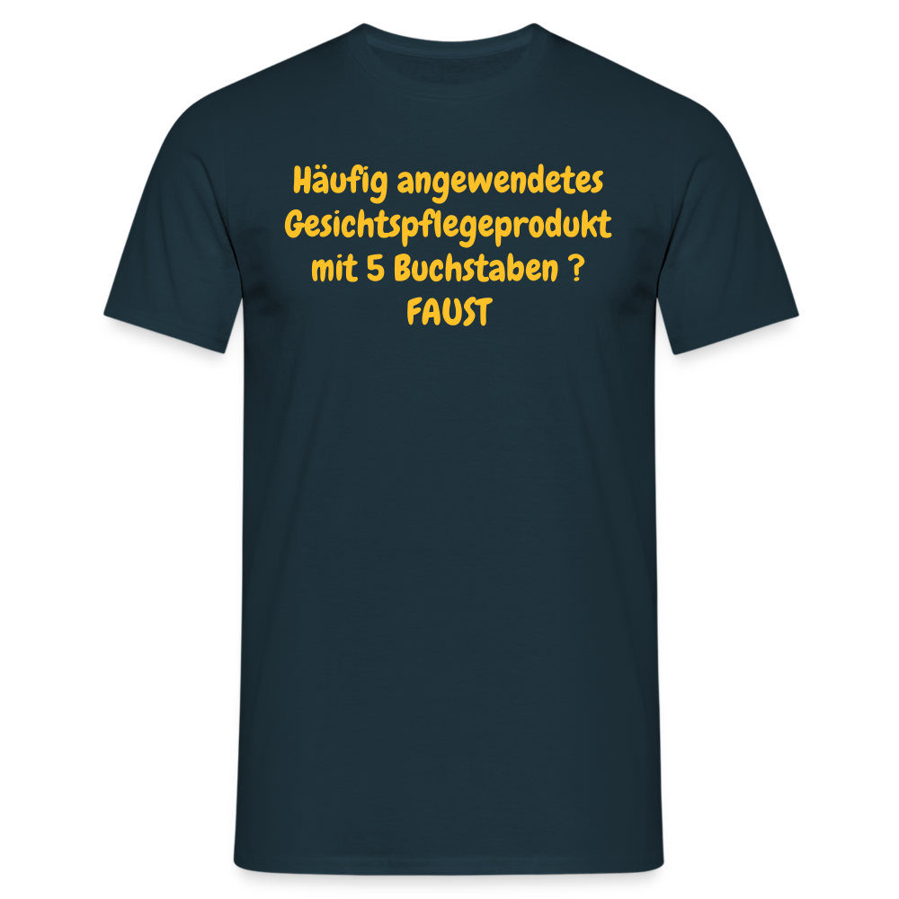 Häufig angewendetes Gesichtspflegeprodukt mit 5 Buchstaben ? FAUST - Navy