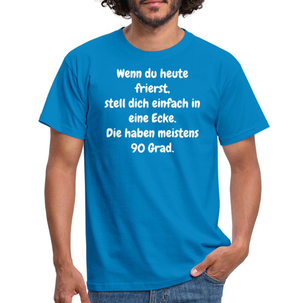 Wenn du heute frierst, stell dich einfach in eine Ecke. Die haben meistens 90 Grad. - Royalblau