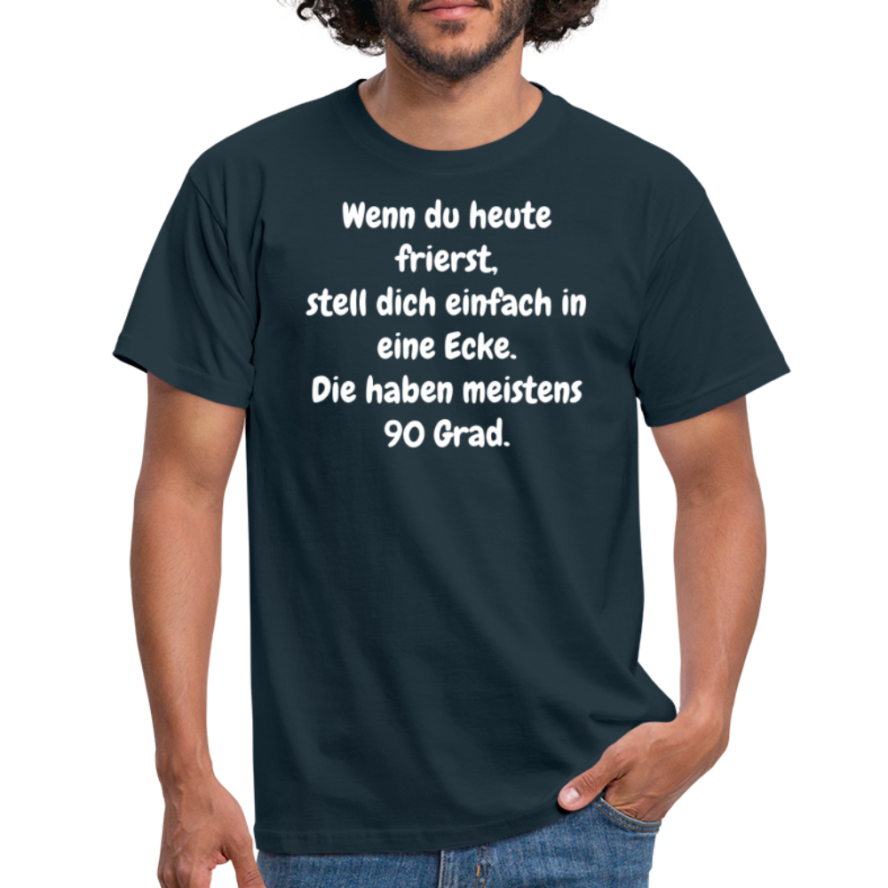 Wenn du heute frierst, stell dich einfach in eine Ecke. Die haben meistens 90 Grad. - Navy