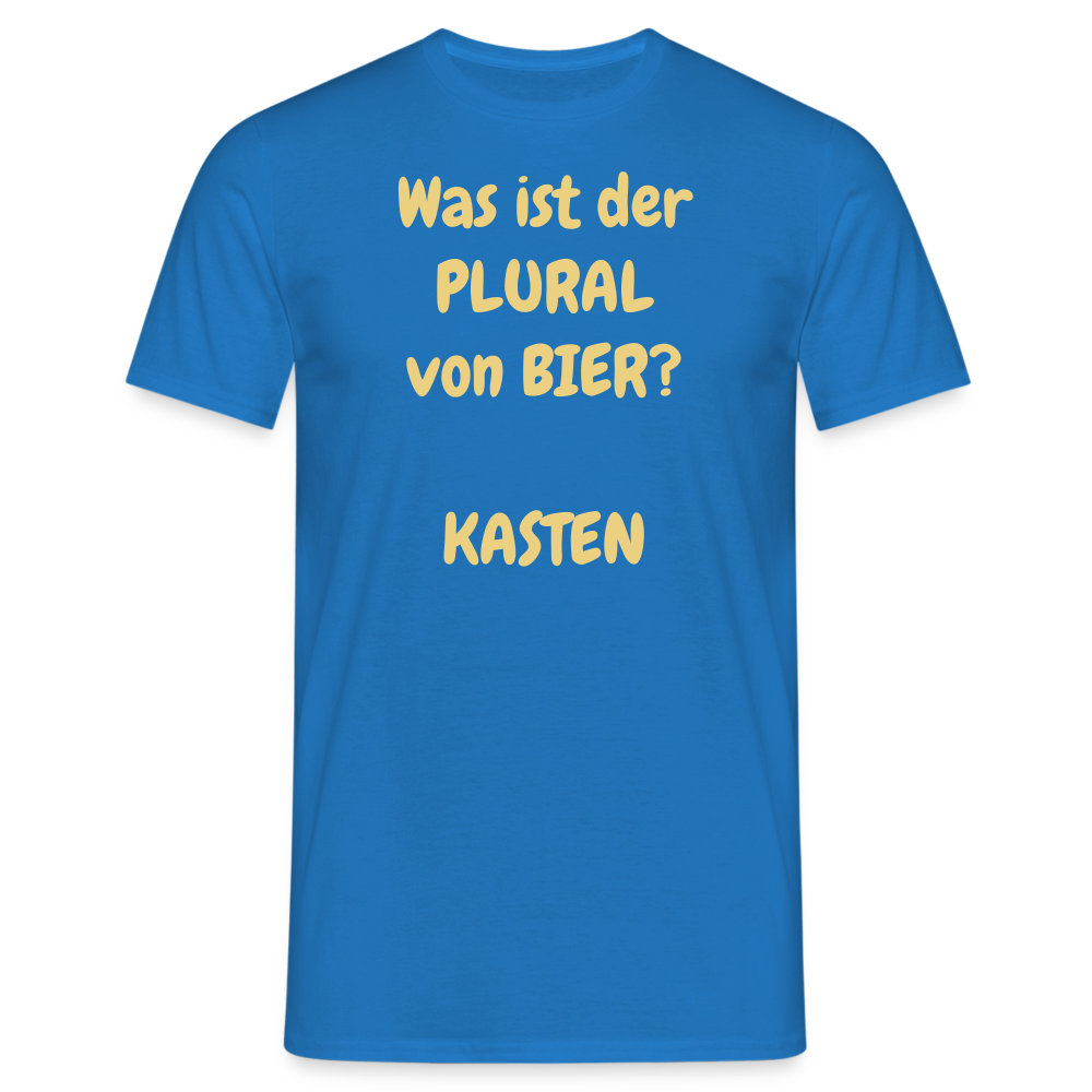 Was ist der PLURAL von BIER?  KASTEN - Royalblau