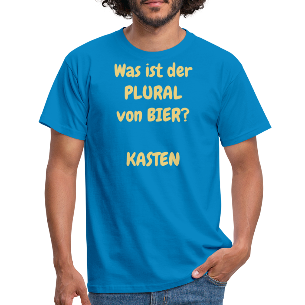 Was ist der PLURAL von BIER?  KASTEN - Royalblau