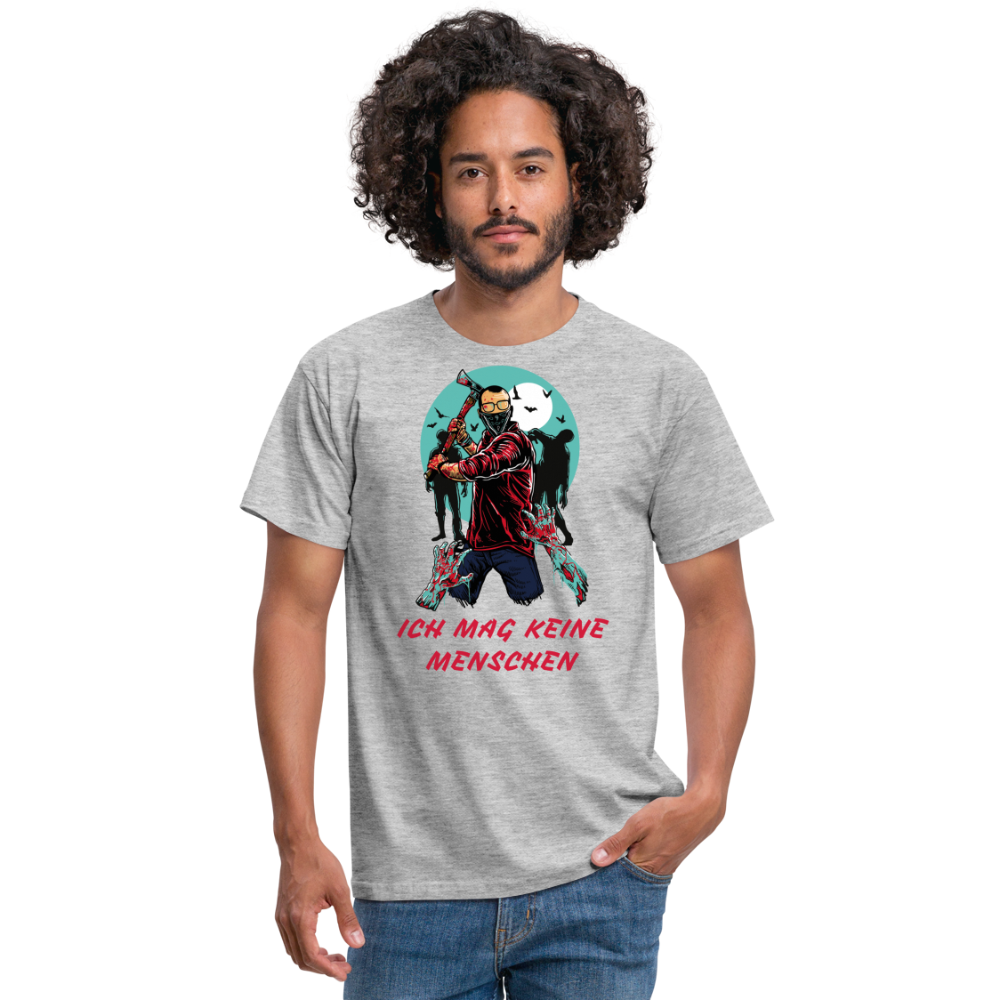 ICH MAG KEINE MENSCHEN Zombie - Grau meliert