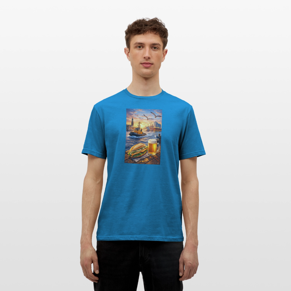 SSW2682Hamburger Hafen Bier und Fischbrötchen - Royalblau