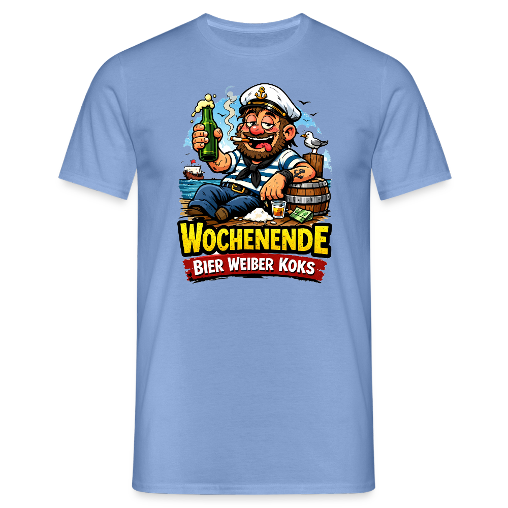 SSW2716Wochenende Bier Weiber Koks - Carolina Blue