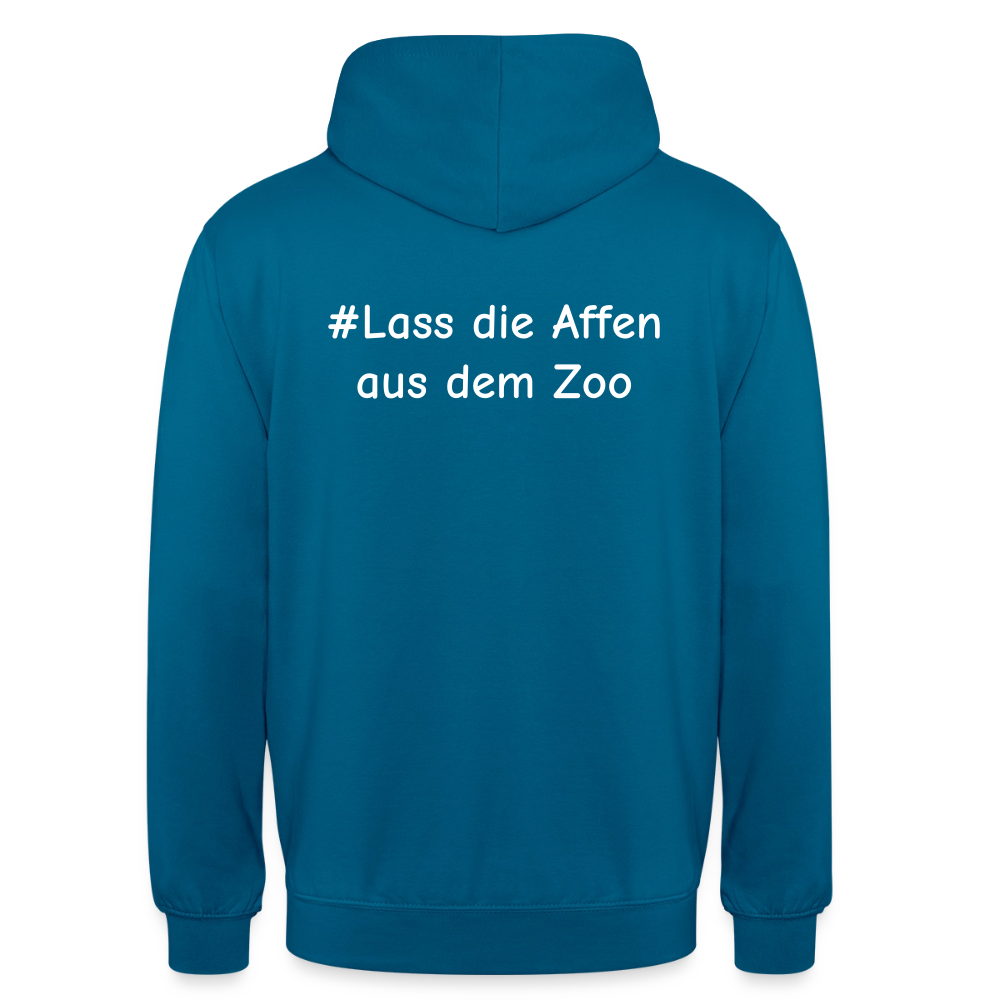 Hoodie Kunde Schule Bunte Maske gerade Schrift - Tiefseeblau 