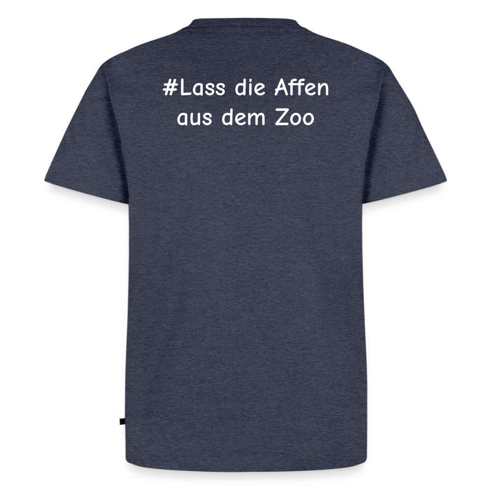 Tshirt Kunde Schule Bunte Maske gerade Schrift - Jeansblau 
