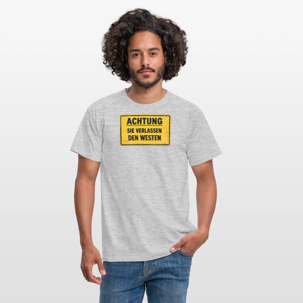 SSW2709Achtung sie verlassen den Westen - Grau meliert