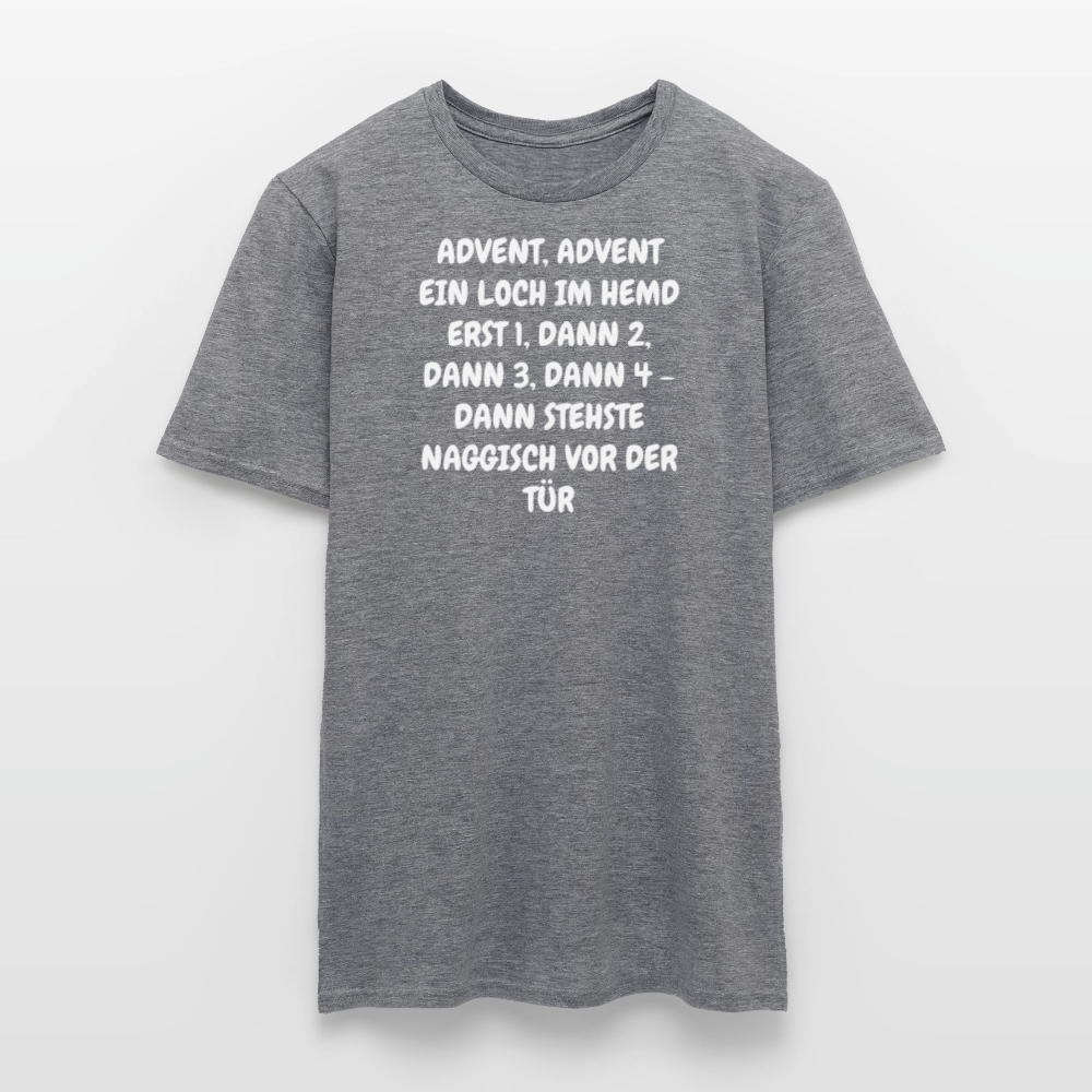 SSW2674ADVENT, ADVENT EIN LOCH IM HEMD ERST 1, DANN 2, DANN 3, DANN 4 - DANN STEHSTE NAGGISCH VOR DER TÜR - Graphit meliert