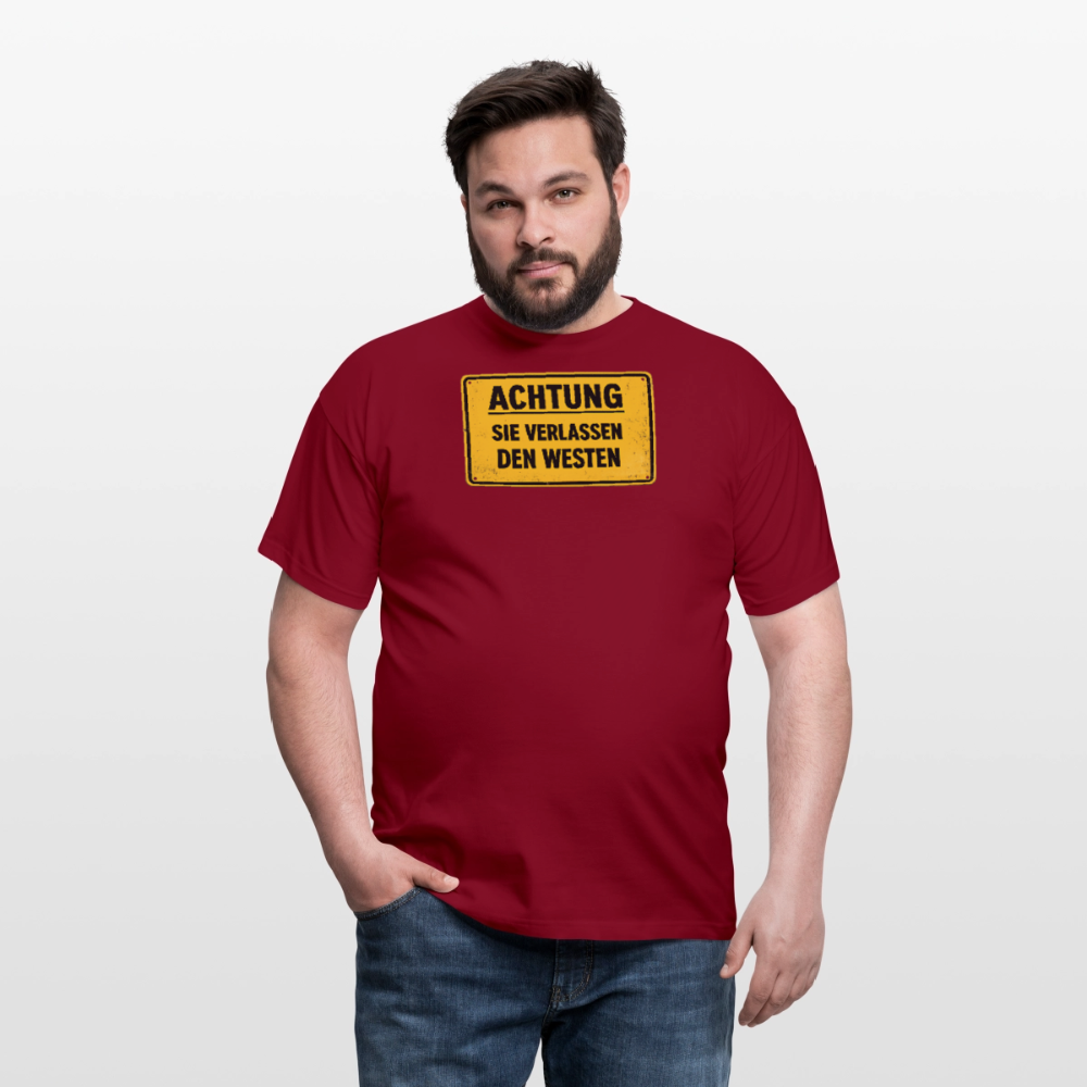 SSW2709Achtung sie verlassen den Westen - Ziegelrot