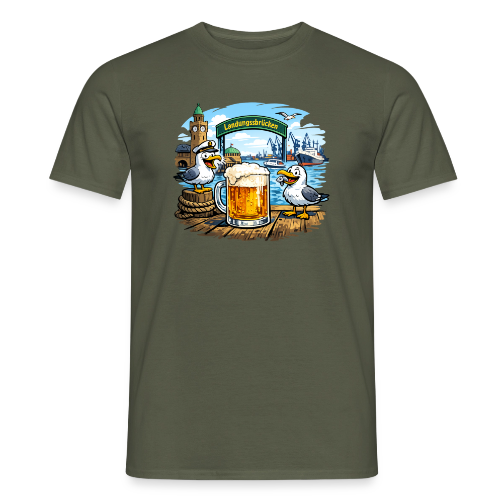 SSW2869Möwen Bier Landungsbrücken - Militärgrün