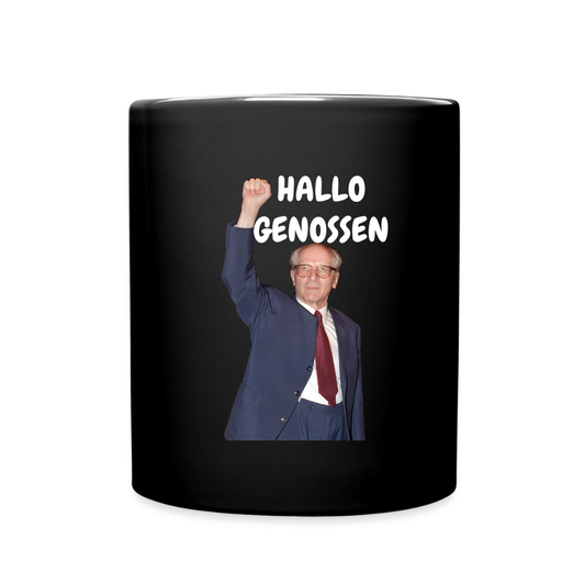 OSSI18Kaffeetasse HALLO GENOSSEN - Schwarz
