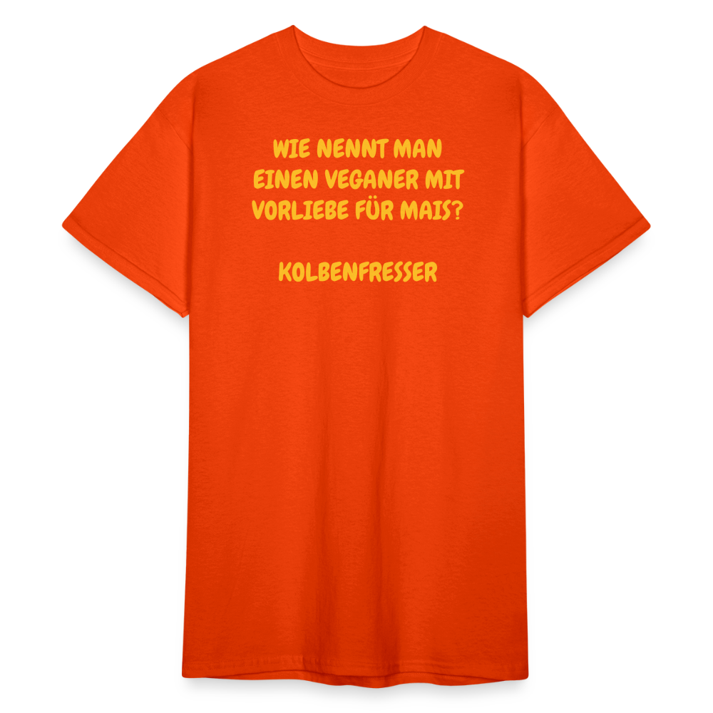 SSW2425WIE NENNT MAN EINEN VEGANER MIT VORLIEBE FÜR MAIS?  KOLBENFRESSER - kräftig Orange