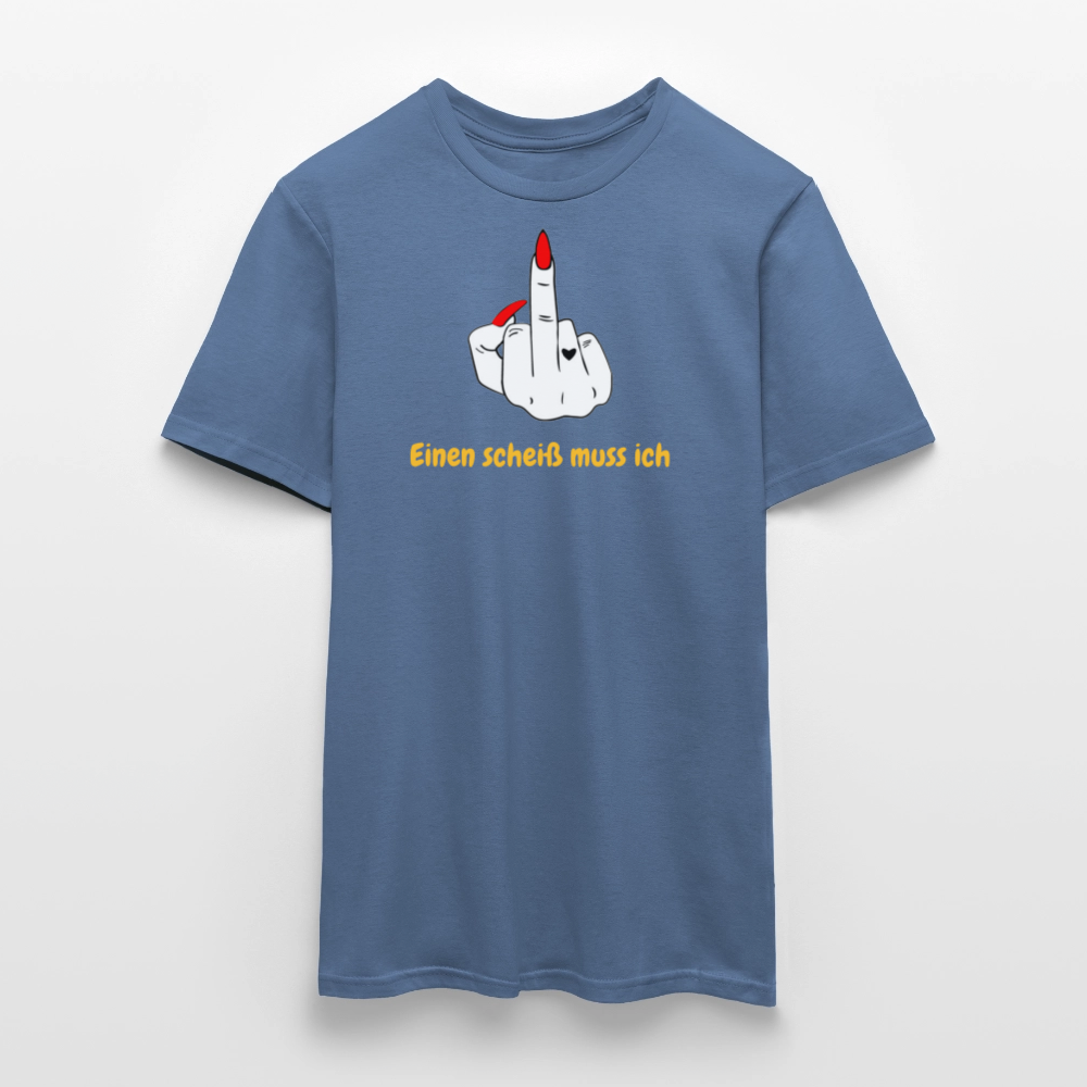 SSW2643Einen scheiß muss ich Mittelfinger Rot - Taubenblau 